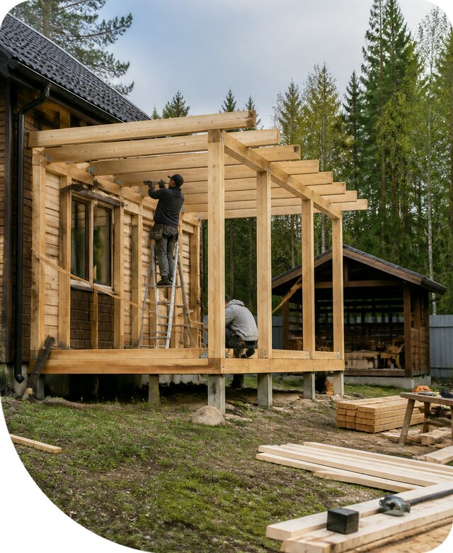 Строительство пристроек и построек на участке в Орске